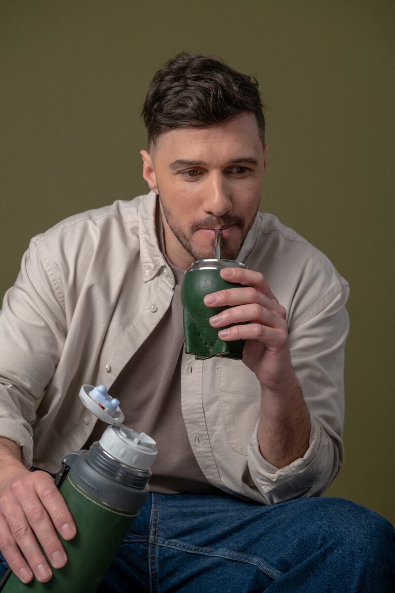 Mate calabaza simil color torpedo verde