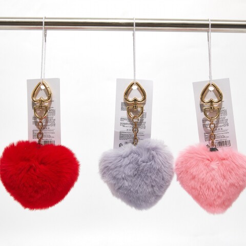 COLGANTE BOLSO CON POMPONES LOVING CORAZÓN COLGANTE BOLSO CON POMPONES LOVING CORAZÓN