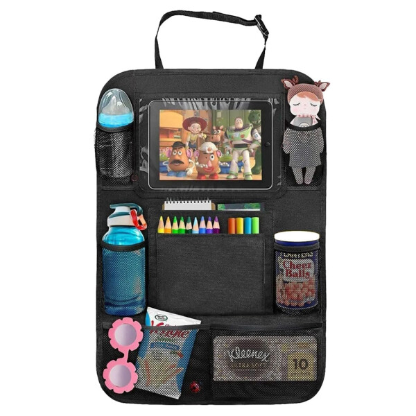 Organizador Auto Respaldo Asiento Tablet Varios Bolsillos Organizador Auto Respaldo Asiento Tablet Varios Bolsillos