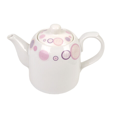 TETERA CERAMICA CERAMICA BLANCA C/DISEÑO PASTEL 22X12X15CM TETERA CERAMICA CERAMICA BLANCA C/DISEÑO PASTEL 22X12X15CM