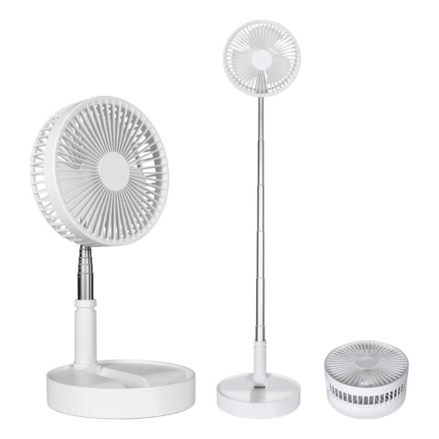 Ventilador Portatil 3 Aspas Extensible 3 Velocidades De Pie Variante Color Blanco