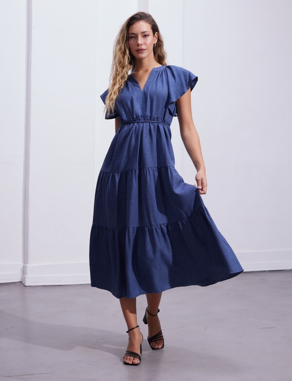 Vestido Volados AZUL