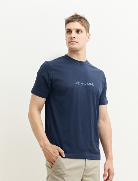 520311 T-SHIRT HARRY Azul Oscuro