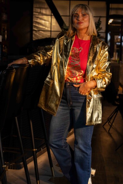 Jean desflecado Azul