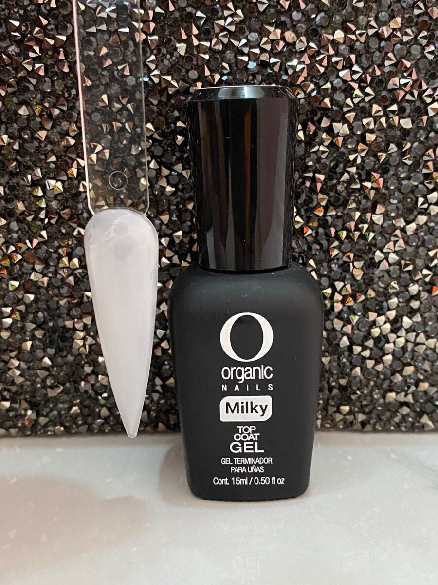 Milky Top Coat Color Gel Organic Nails 15ml 