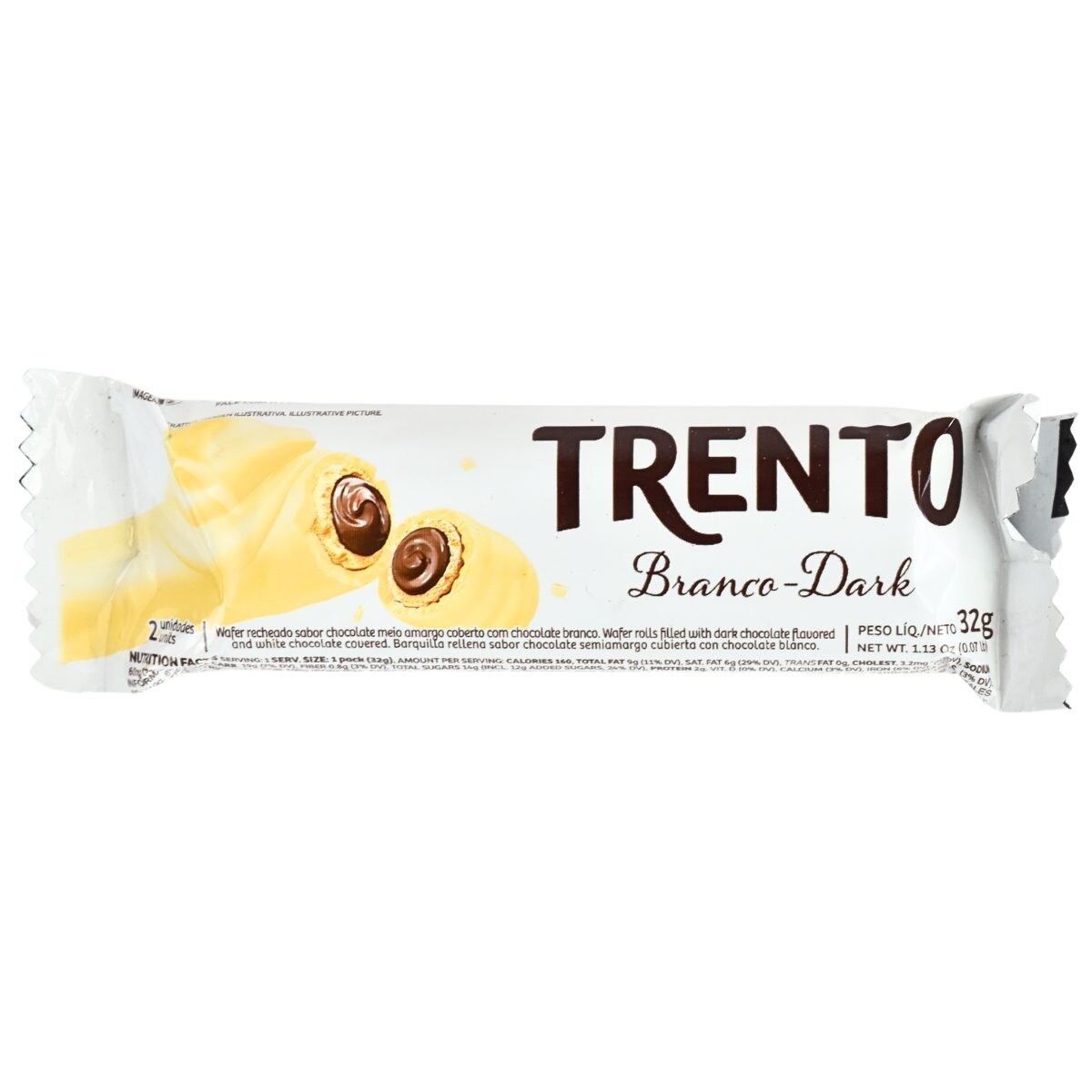 BARQUILLO RELLENO TRENTO 29G (2U) CHOCO BLANCO 