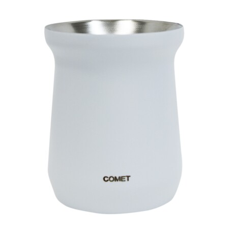 Mate Acero Inoxidable Doble Pared 260ml Comet Colores Lisos Blanco