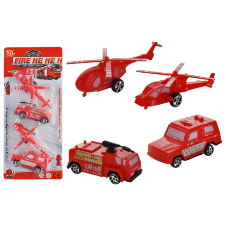Vehiculos de bomberos, 4 piezas. Vehiculos de bomberos, 4 piezas.