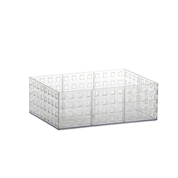 CAJA PLASTICA ORGANIZADORA APILABLE CRISTAL 23X16X8 CM. CAJA PLASTICA ORGANIZADORA APILABLE CRISTAL 23X16X8 CM.