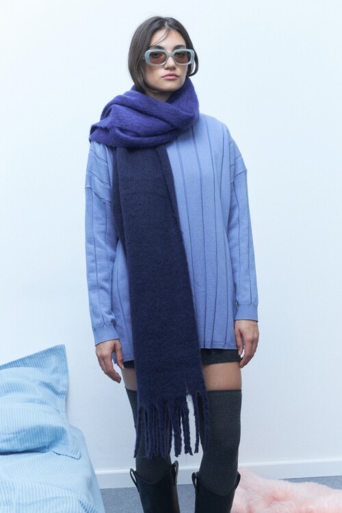 Bufanda bifaz azul