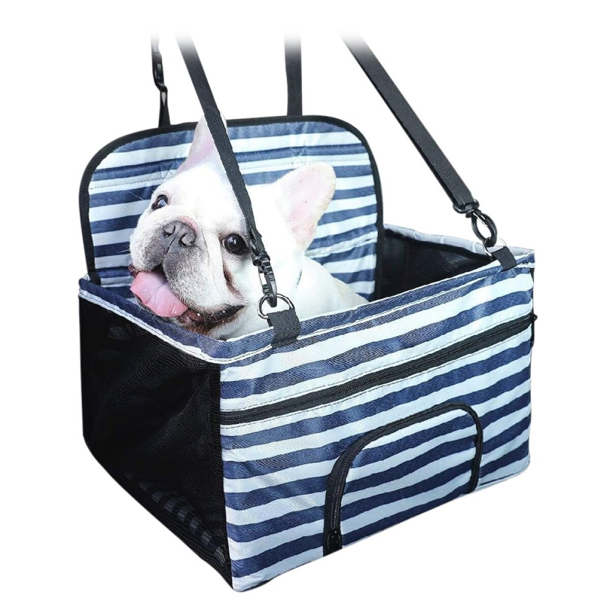 Bolso Transportador Auto Perro Gato Cubre Asiento Vehiculo - Color Variante Ralla 