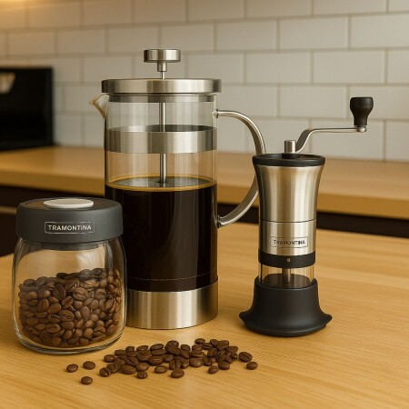 PACK DE CAFETERA + MOLINILLO + FRASCO VIDRIO PACK DE CAFETERA + MOLINILLO + FRASCO VIDRIO