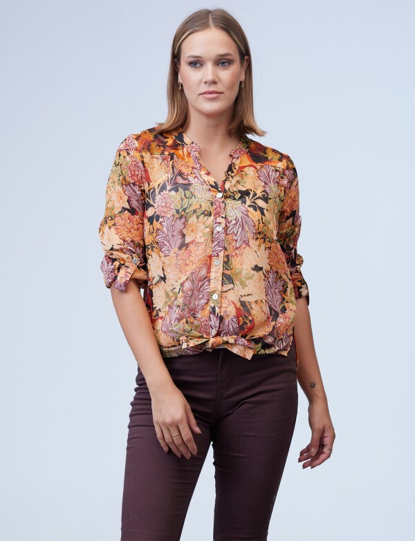 Blusa Gasa ANARANJADO/MULTI