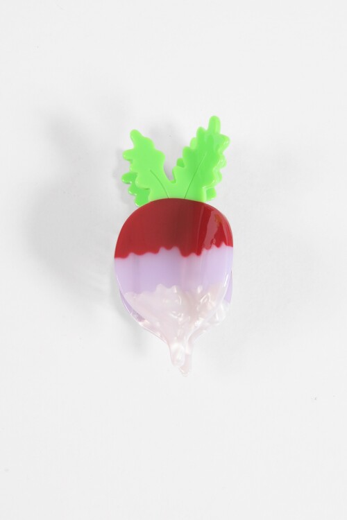 Broche rabanico acrílico multicolor