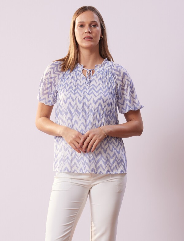 Blusa Zigzag MULTI/BLANCO
