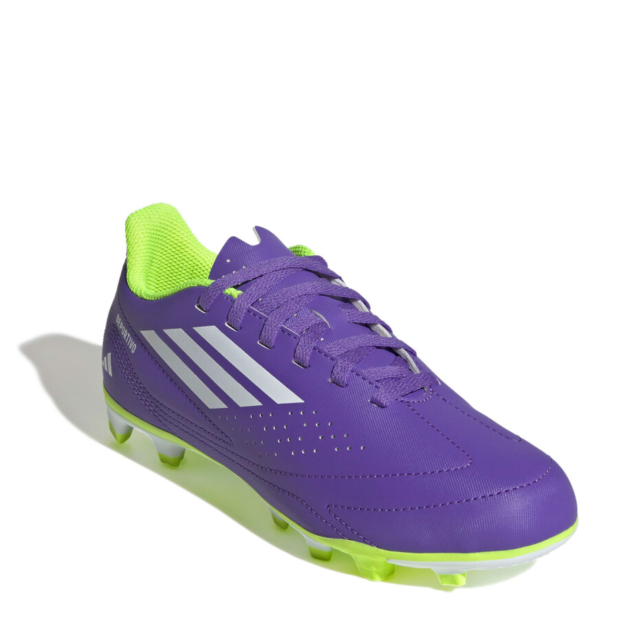 Championes de Niños Adidas Futbol 11 III FxG Púrpura - Blanco - Amarillo Limon