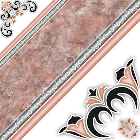 Ceramica Marron Geometrica Brillo Liso 45X45Cm Piso GAMAS DE MARRON