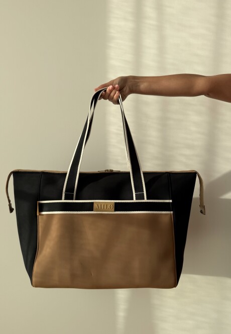 Bolso Zipper SS26 Black & Khaki