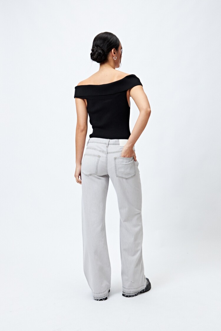 JEAN KIKI Gris Claro