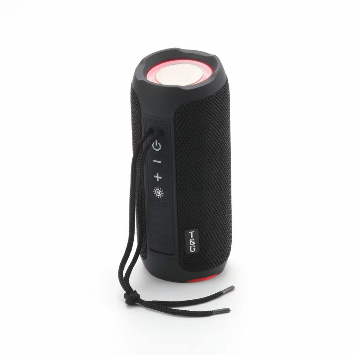 Parlante portátil bluetooth TG227 luz led lateral negro 