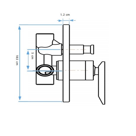 Griferia De Ducha De Empotrar Monocomando Cromo Aqualia Edimburgo 000