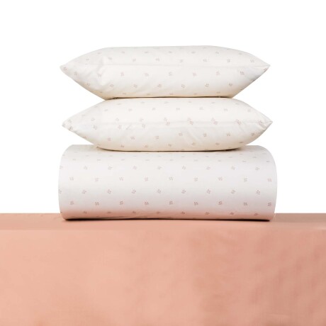 JUEGO SÁBANAS QUEEN ALGODON-Y-POLIESTER ROSA BOUQUET