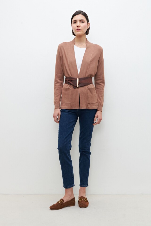 Ruana básica tostado