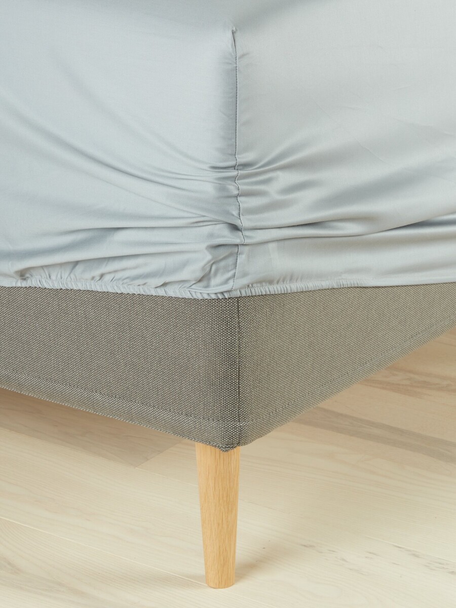 Sábana bajera satén TINE 160x200x35 gris cl 