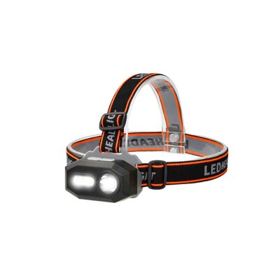 Linterna Minero Doble led recargable USB con vincha para cabeza Linterna Minero Doble led recargable USB con vincha para cabeza