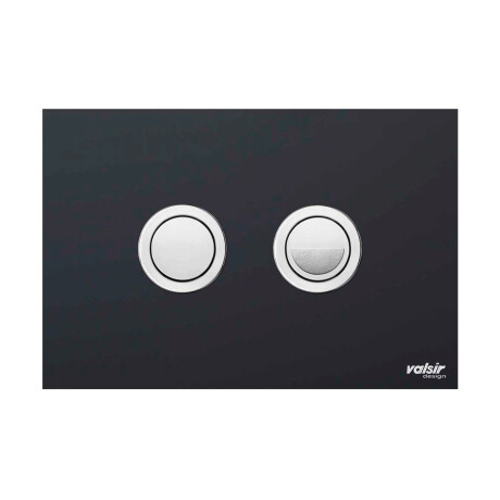 Boton Pulsador Negro Mate Para Cisterna Tropea Doble Descarga Botones Redondos Valsir 000
