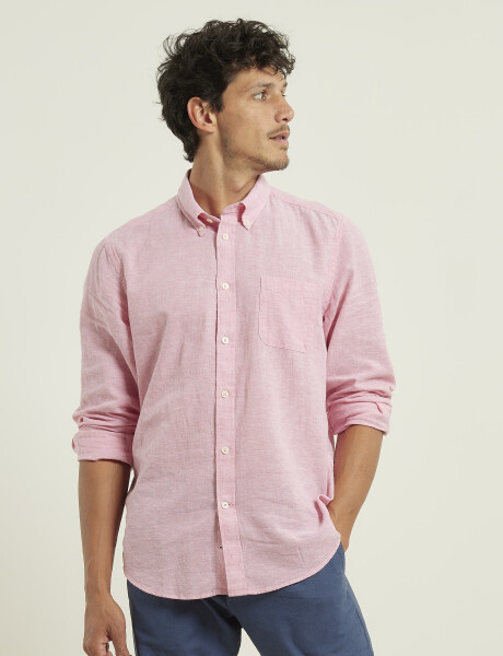 011665 CAMISA DE LINO HARRINGTON LABEL Rosado