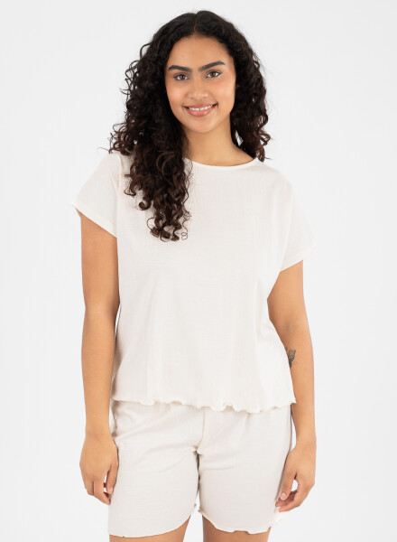 Pijama ruffle Beige