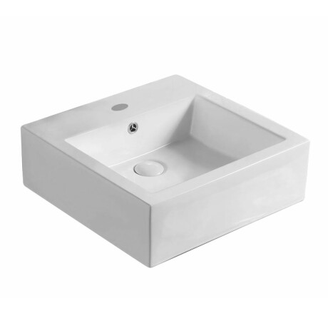 Bacha De Loza De Apoyo Blanca Brillo 46,5X46,5 - Porcelamika 000