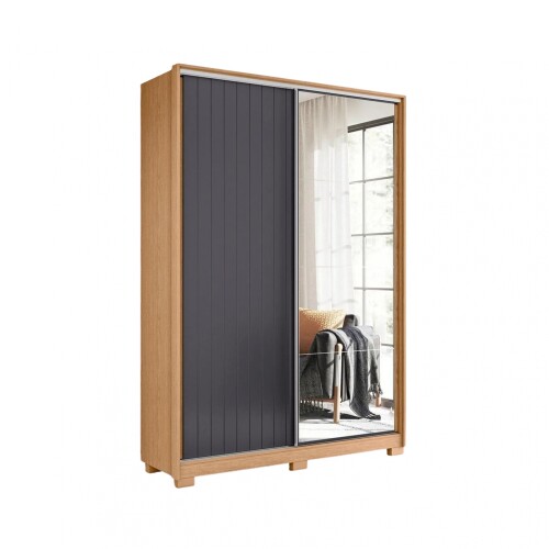 Ropero 2 puertas con Espejo - Frizatto Negro