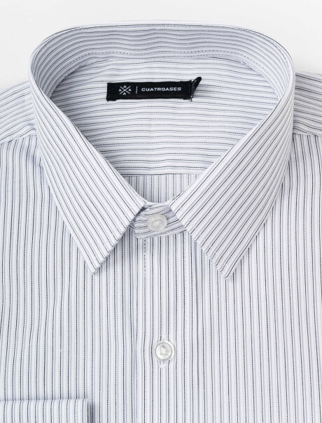 Camisa m/l fantasía gris