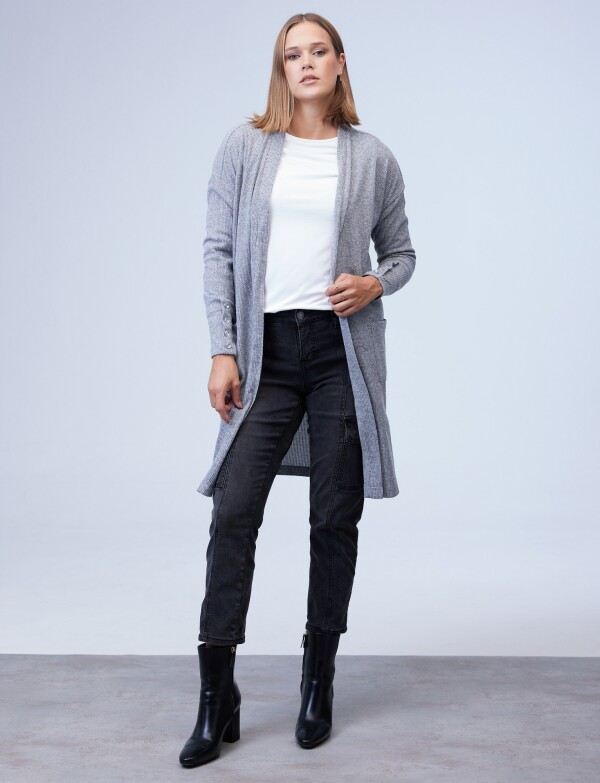 Cardigan Botones GRIS