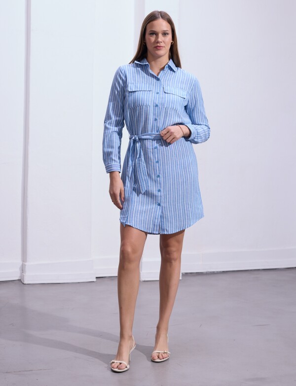 Vestido Camisero AZUL/MULTI