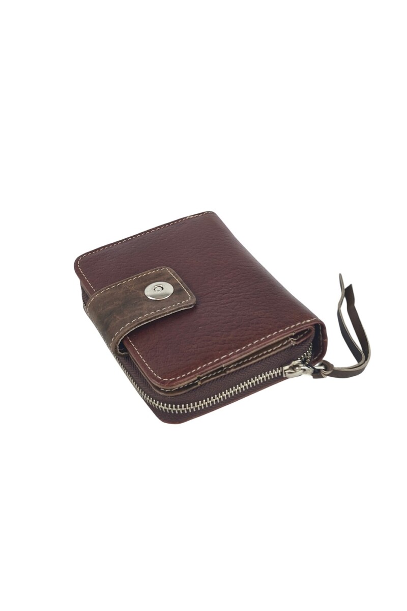 Monedero tarjetero mediano Marron