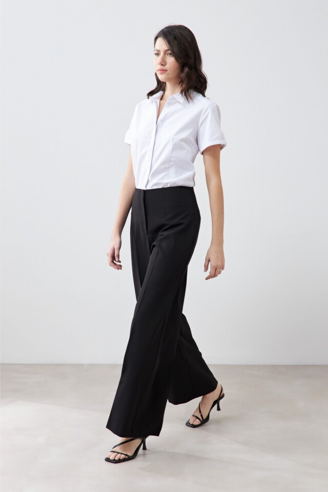 Pantalón sastrero wide leg negro