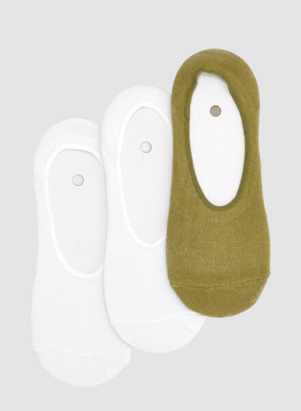 Pack x 3 medias invisible algodón en colores lisos Estampado 1