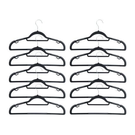 Perchas de plastico con antideslizante x10 Perchas de plastico con antideslizante x10