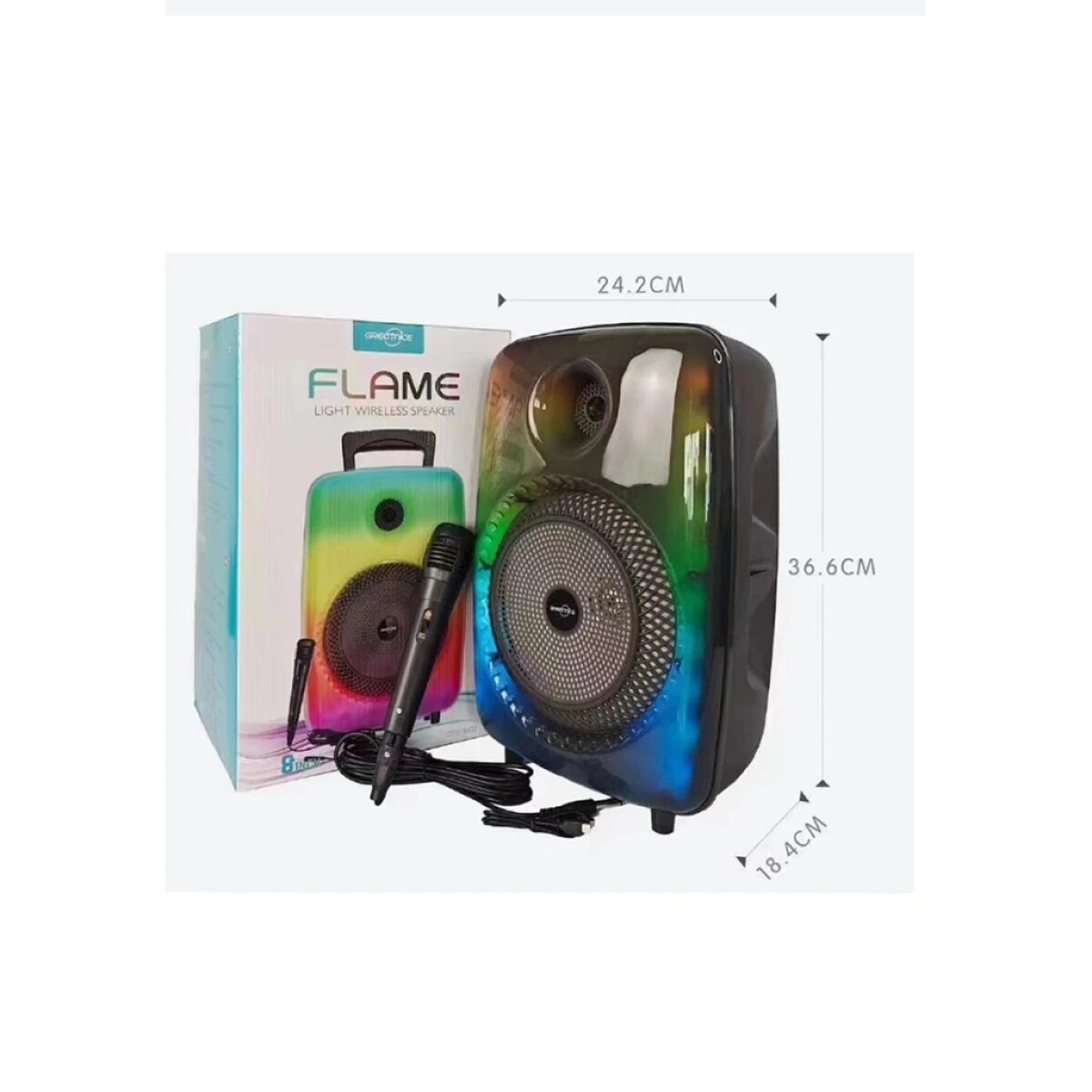 PARLANTE BT 8"" GTS-1802 flame 