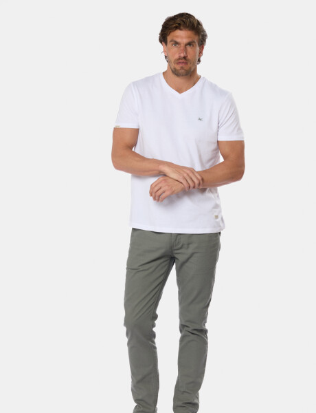 PANTALÓN DE LINO CON CINTURA ELASTIZADA Verde