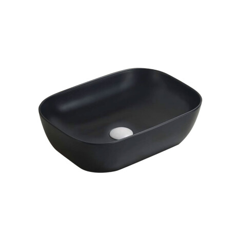 Bacha De Loza 45.5X32X13.5Cm De Apoyo Negro Mate 000