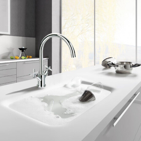 Griferia Cocina Bimando En Cromo 000