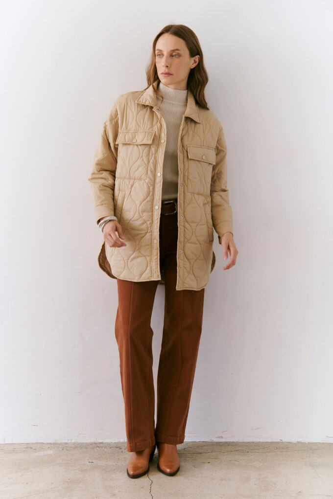 CHAQUETON MATELASSE NATURAL