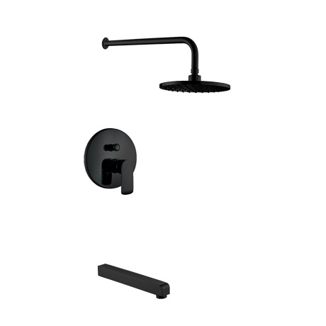 Griferia De Ducha De Embutir Negro Mate Aqualia 000