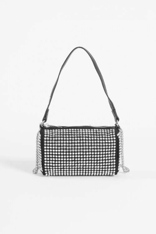 Cartera fiesta asa plateado