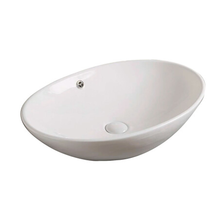 Bacha Ovalada De Loza Blanca Para Apoyar 63,5X41,5X15 000