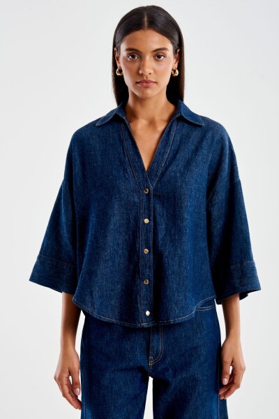 CAMISA DENIM Azul